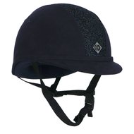 Charles Owen Cap YR8 Sparkly Centre Round Black Agradi