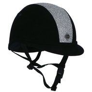 Charles Owen Cap YR8 Sparkly Centre Round Black Agradi