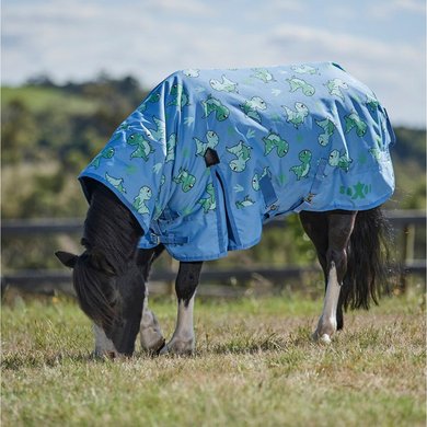 Weatherbeeta Couverture Imperméable Saxon 600D Pony Combo Neck Lite Bleu