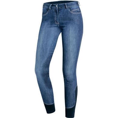 Schockemöhle Pantalon d'Équitation Equinox Lyra Jeans Poignée Genou Jeans/Bleu