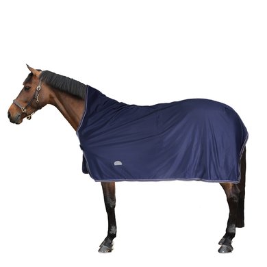 EQUITHÈME Sweat Rug with Half Neck Navy/white 165/215