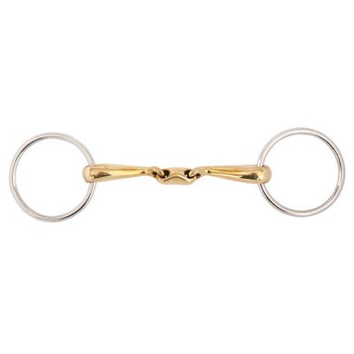 BR Loose Ring Snaffle Soft Contact Double Broken Curved 16mm