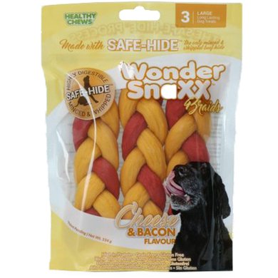 Healthy Chews Wonder Snaxx Braid Kaas en Spek 3st