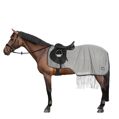HKM Anti-fly Riding Rug Fringes Silver/Grey