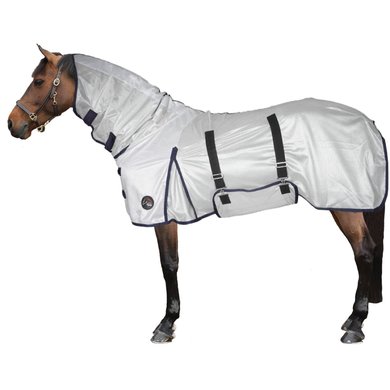HKM Fly Rug Lyon with Neck Part Silver