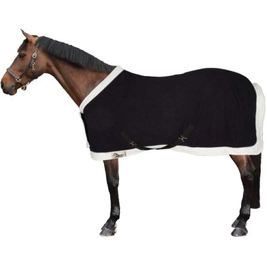 Harry's Horse Fleecedeken Staatsiemodel met Borstflap Zwart