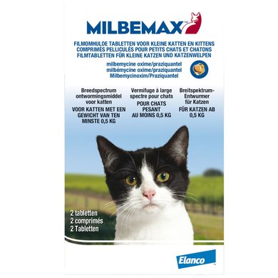 Milbemax Ontwormingstabletten Kitten/kat Klein 0,5-2kg 2St.