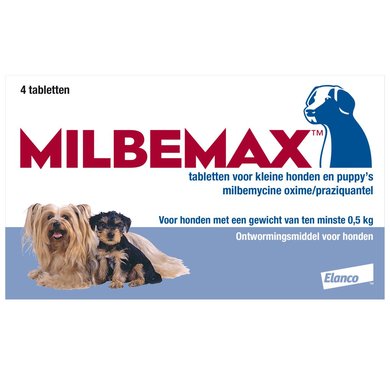 Milbemax Wormtablet Kleine Hond/Puppy 0,5-10kg 2x2tabl