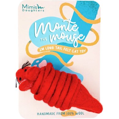 Mimis Daughters Jouet pour Chat Monte the Mouse Rouge