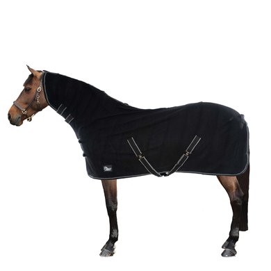Harrys Horse Couverture Polaire avec Couvre-cou Noir