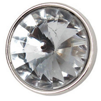 Horka Button Bling Silver 16mm