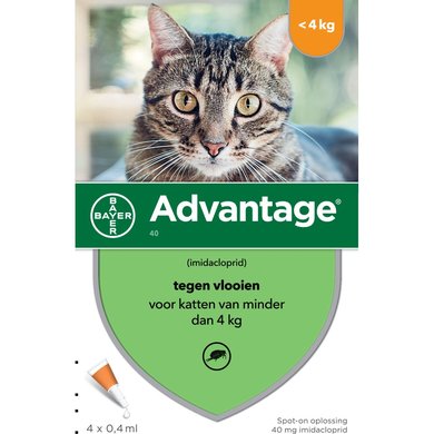 Advantage 40 Spot-On Kat <4kg 4pip