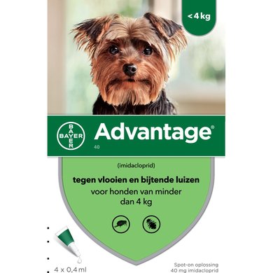 Advantage 40 Spot-On Hond <4kg 4 Pipetten