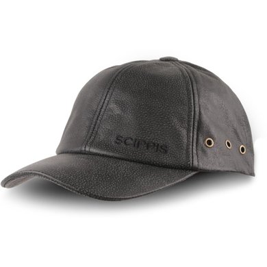 Scippis Leather Cap Schwarz One Size