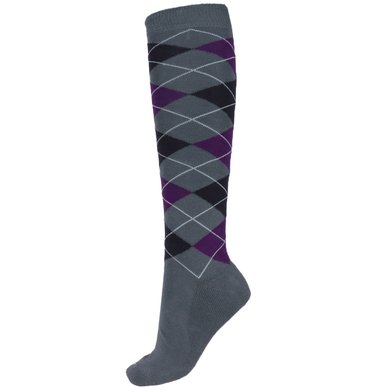 Agradi Riding sock RE Grey/Black/Purple 43-46