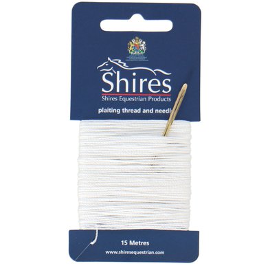 Shires Plaiting Yarn White 15m