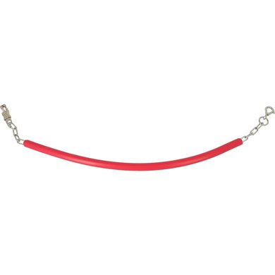 Shires Stalketting rubber met ketting Rood