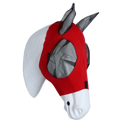 Weatherbeeta Fly Mask Stretch Bug Eye Saver with Ears red / black