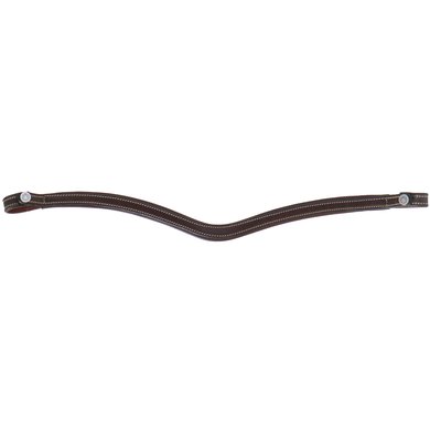 Montar Browband Classic Curved White Stitching Brown