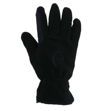 EQUITHÈME Riding Gloves Picot Fleece Black