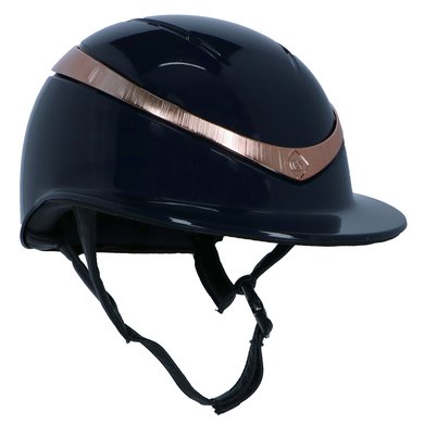 Charles Owen Cap Halo Luxe Navy/Rosegold Gloss