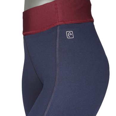 EQUITHÈME Riding Legging Tea Pull-On Silicon Knee Pads Navy Blue