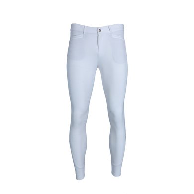 EQUITHÈME Breeches Georg Silicon Knee Pads Men White