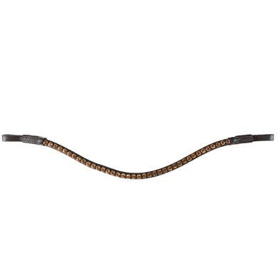 HB Showtime Browband Golden Stones Brown