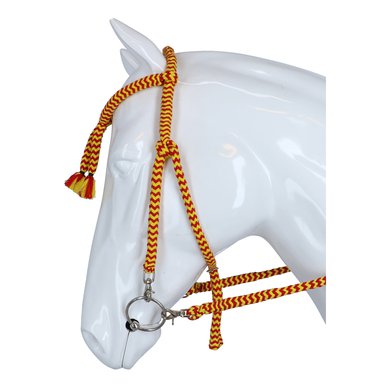 F.R.A. Classic Bridle Bodanza Cotton with Removable Reins Red/Yellow Cob/Full