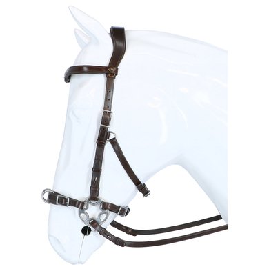 F.R.A. Bridle Caval Cavemore Leather with Cheeks and Reins Havana