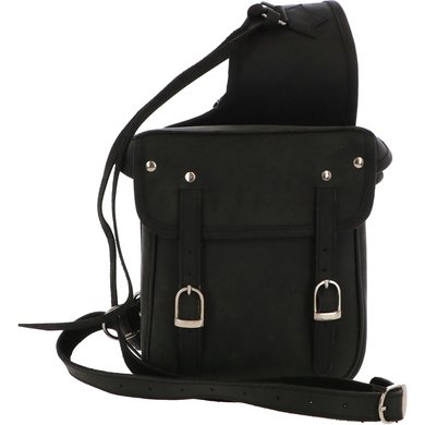 F.R.A. Double Saddle Bag Ico Leather Black
