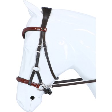 F.R.A. Bit-less Bridle Isabel Side Pull Softleather Reins Brown Full