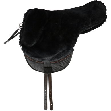 F.R.A. Bareback Pad Macon Extra Merino with Knee Rolls and Inlays Black