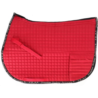 F.R.A. Saddle Pad Unica Bags for Treeless Saddle Red M/L 17-19 Inch