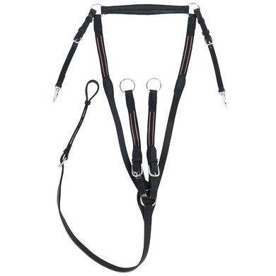 HB Front Harness Leather Black