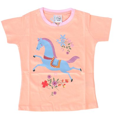 HKM T-Shirt Flower Pony Abrikoos