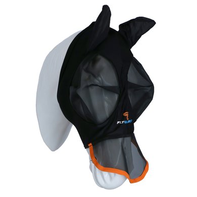 Shires Fly Mask Stretch with Nose Jet Black