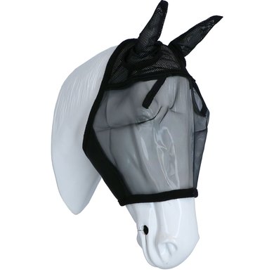 EQUITHÈME Vliegenmasker Anti-UV Ear Mesh Zwart Full