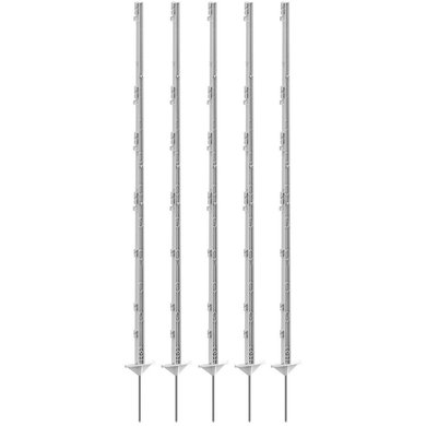 Ako Classic Plastic Post with Double Step-in 5 Pieces White