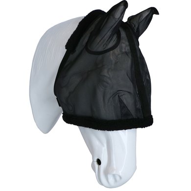 BR Fly Mask with Ears with Teto and Fleece Black Full