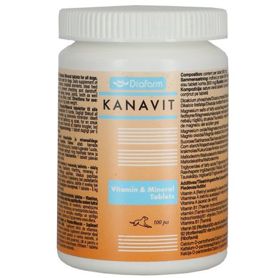 Diafarm Kanavit vitaminen & mineralen - Hond 100 Tabletten