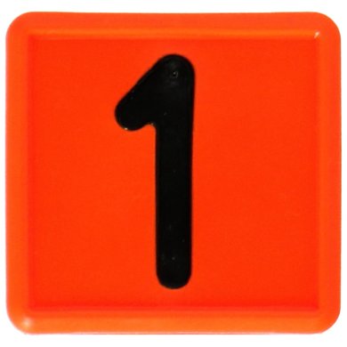 Kerbl Marking Numbers, One-digit Orange, No. Orange Number 1