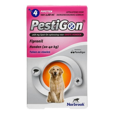 Pestigon Produit Anti-Puces Spot-On Chien L 20-40kg L 4 pipettes