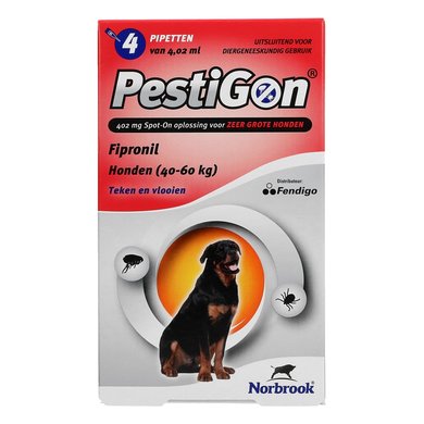 Pestigon Produit Anti-Puces Spot-On Chien XL 40-60kg XL 4 pipettes