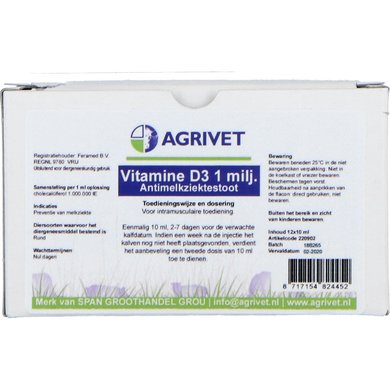 Vitamine-d3-miljoen Inj. Agrivet 12x10ml
