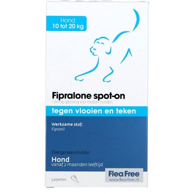 Flea Free Fipralone Spot On Hond M 3 Pipetten