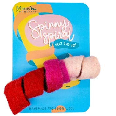 Mimis Daughters Jouet pour Chat Spinny Spiral Rose