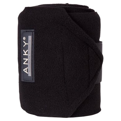 ANKY Bandages Basic Fleece Set van 4 Zwart 3,5m