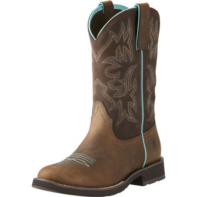Ariat Bottes Western Delilah Round Toe Distressed Brown