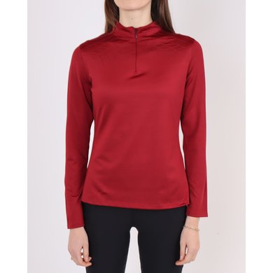 Montar Shirt Hilma Tone in Tone Crystals Long Sleeves Ruby Red L